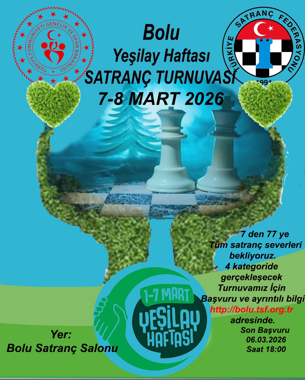 Bolu Yeşilay Haftası Satranç Turnuvası