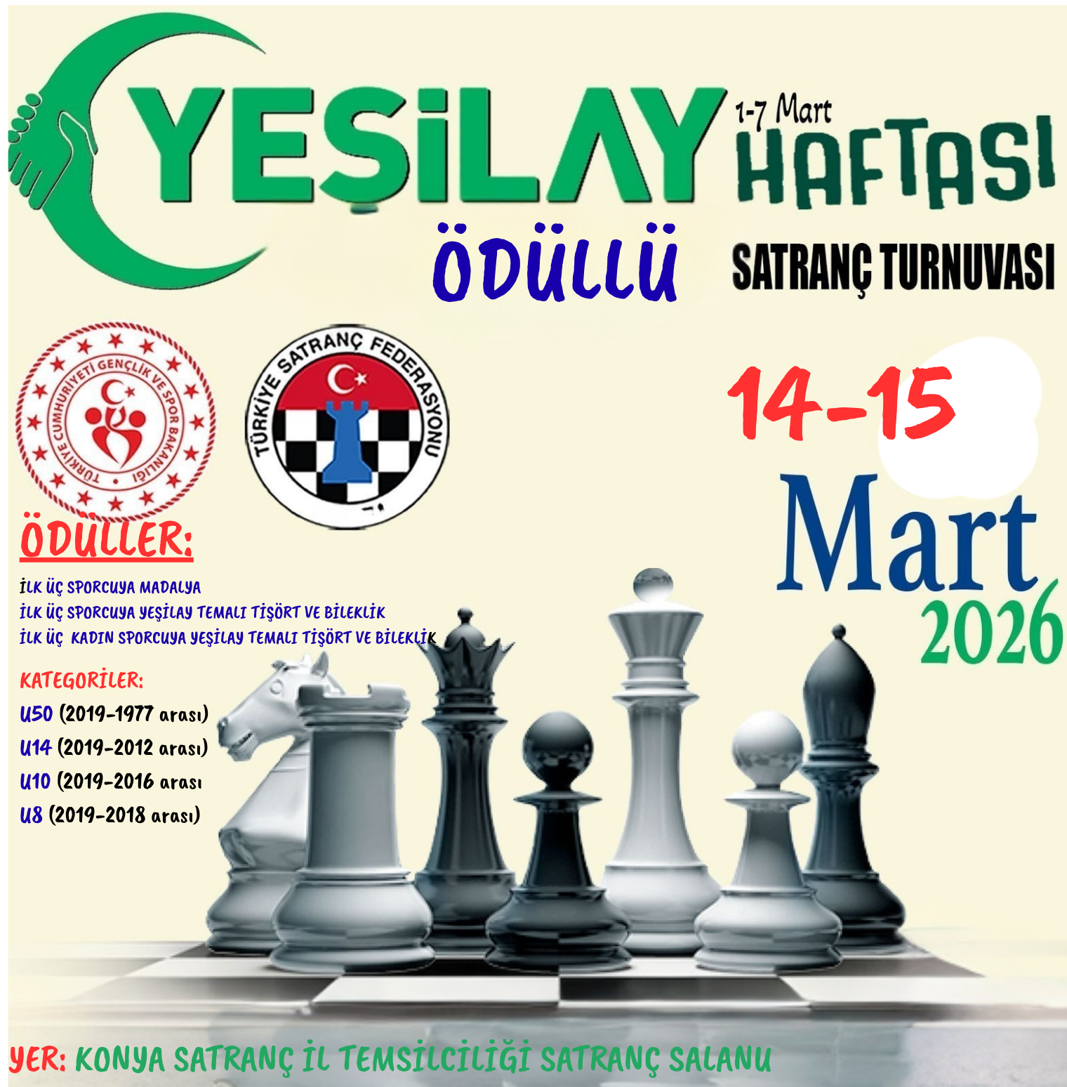 Yeşilay Haftası Satranç Turnuvası