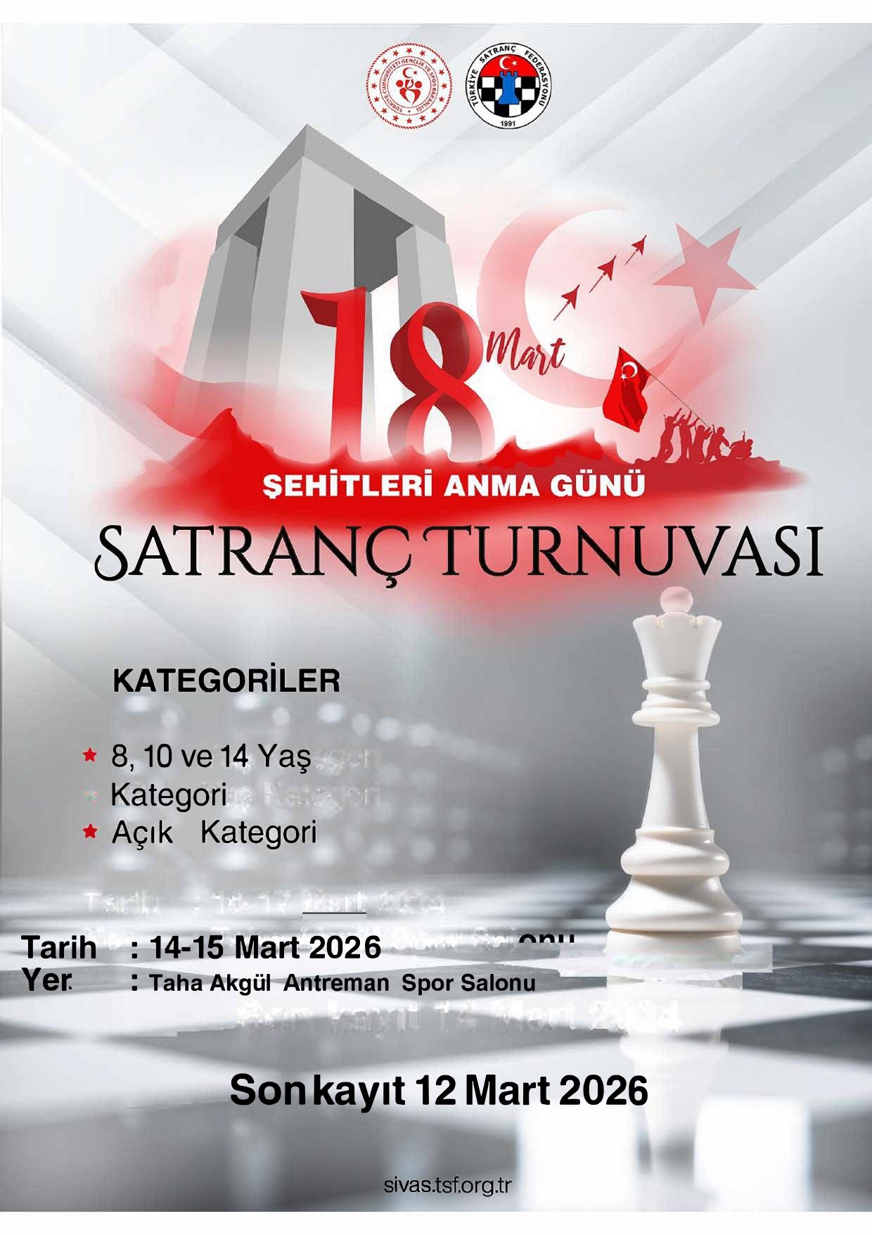 18 Mart Şehitleri Anma Günü Satranç Turnuvası