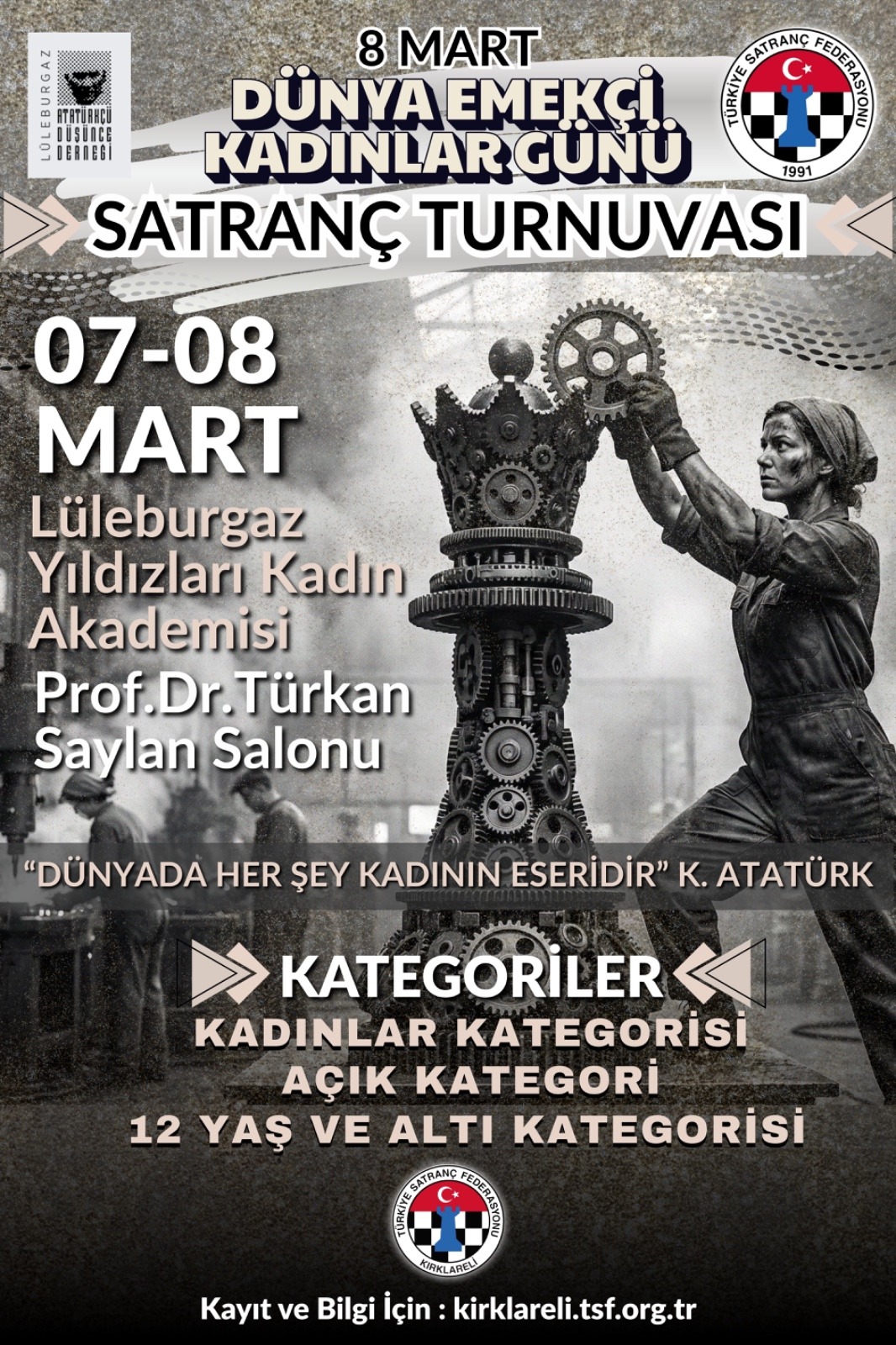 8 Mart Dünya Emekçi Kadınlar Günü Satranç Turnuvası