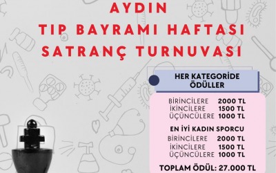 Aydın Tıp Bayramı Haftası Satranç Turnuvası