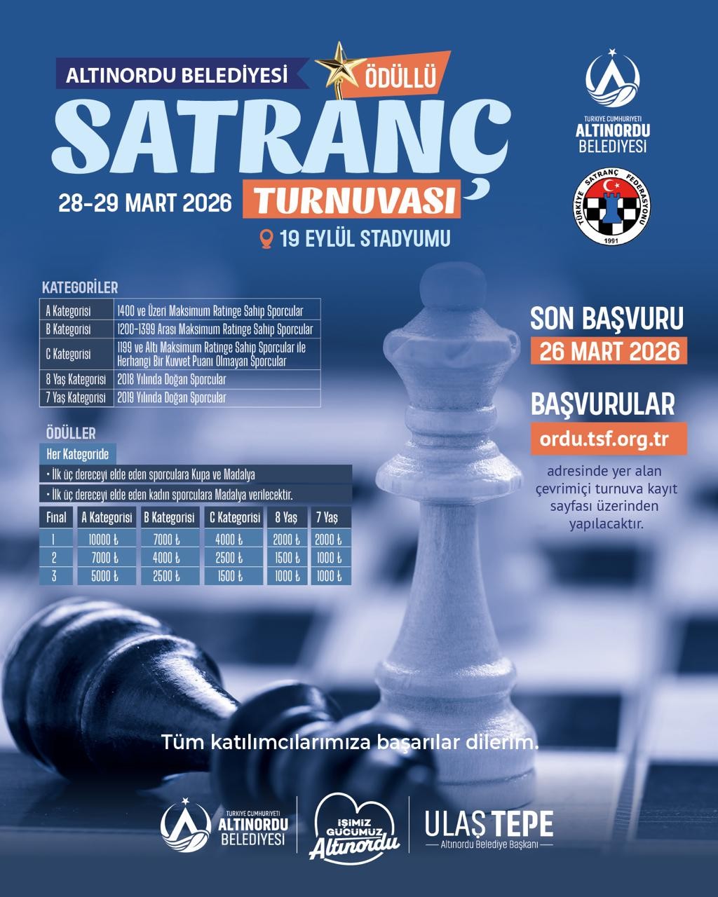 Altınordu Belediyesi Ödüllü Satranç Turnuvası