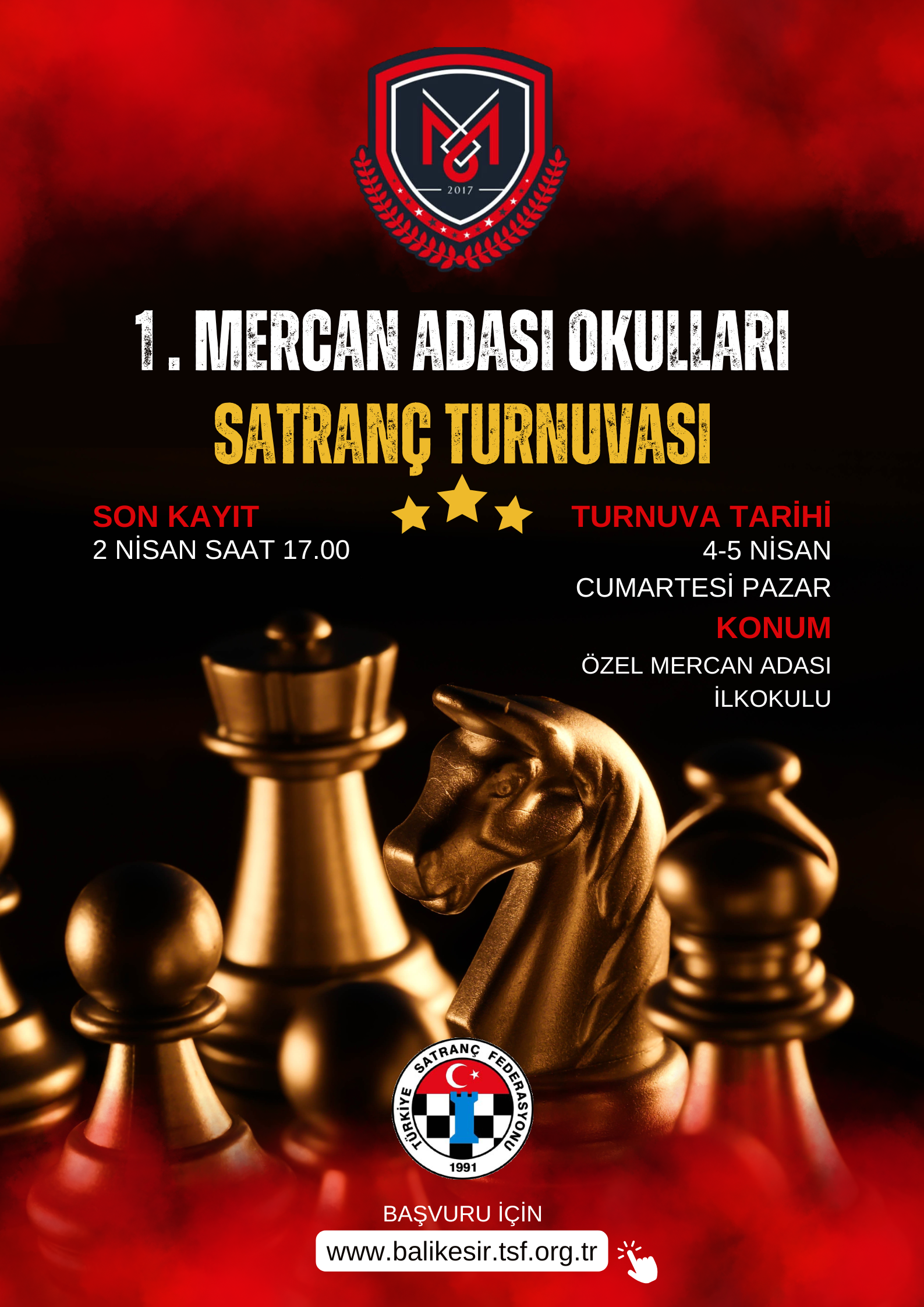 Özel Mercan Adası Okulları 1. Satranç Turnuvası