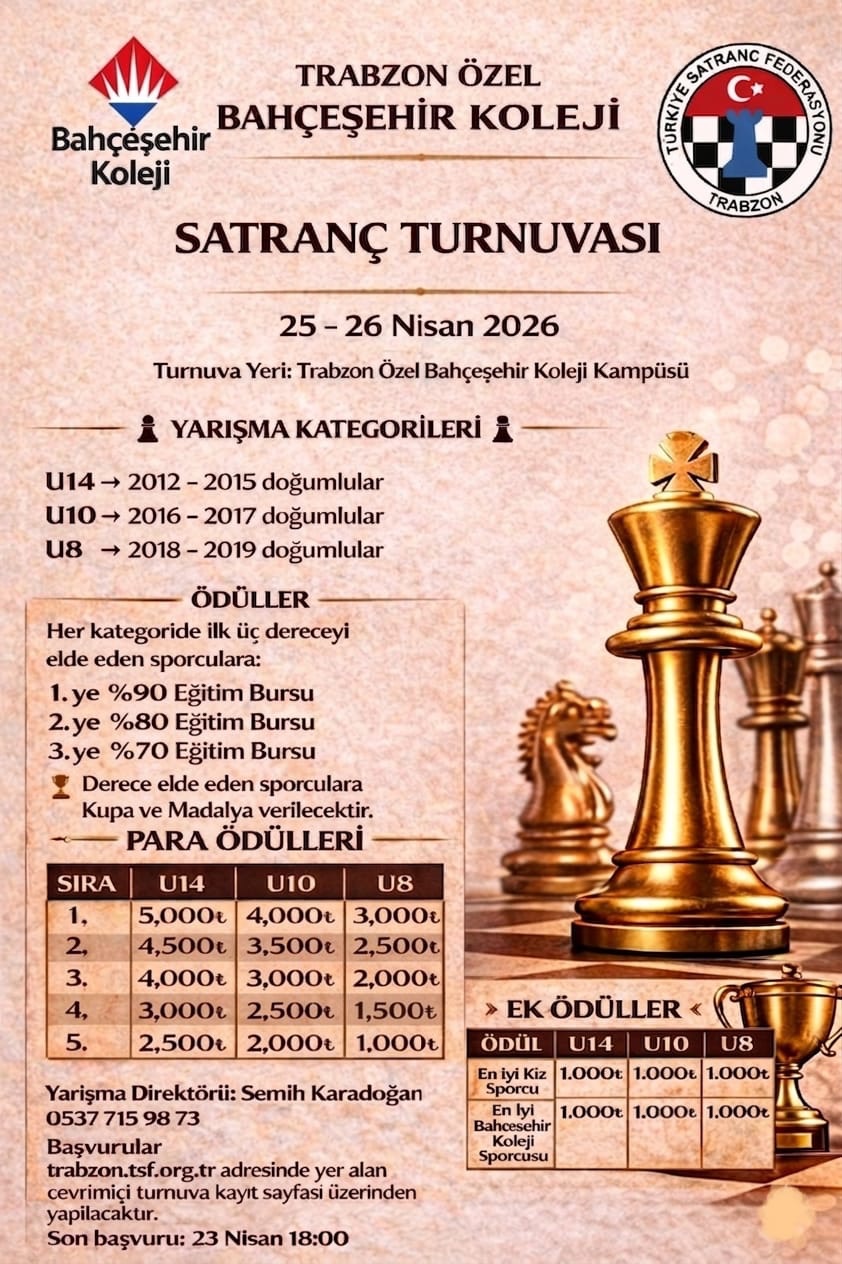 Trabzon Özel Bahçeşehir Koleji Satranç Turnuvası
