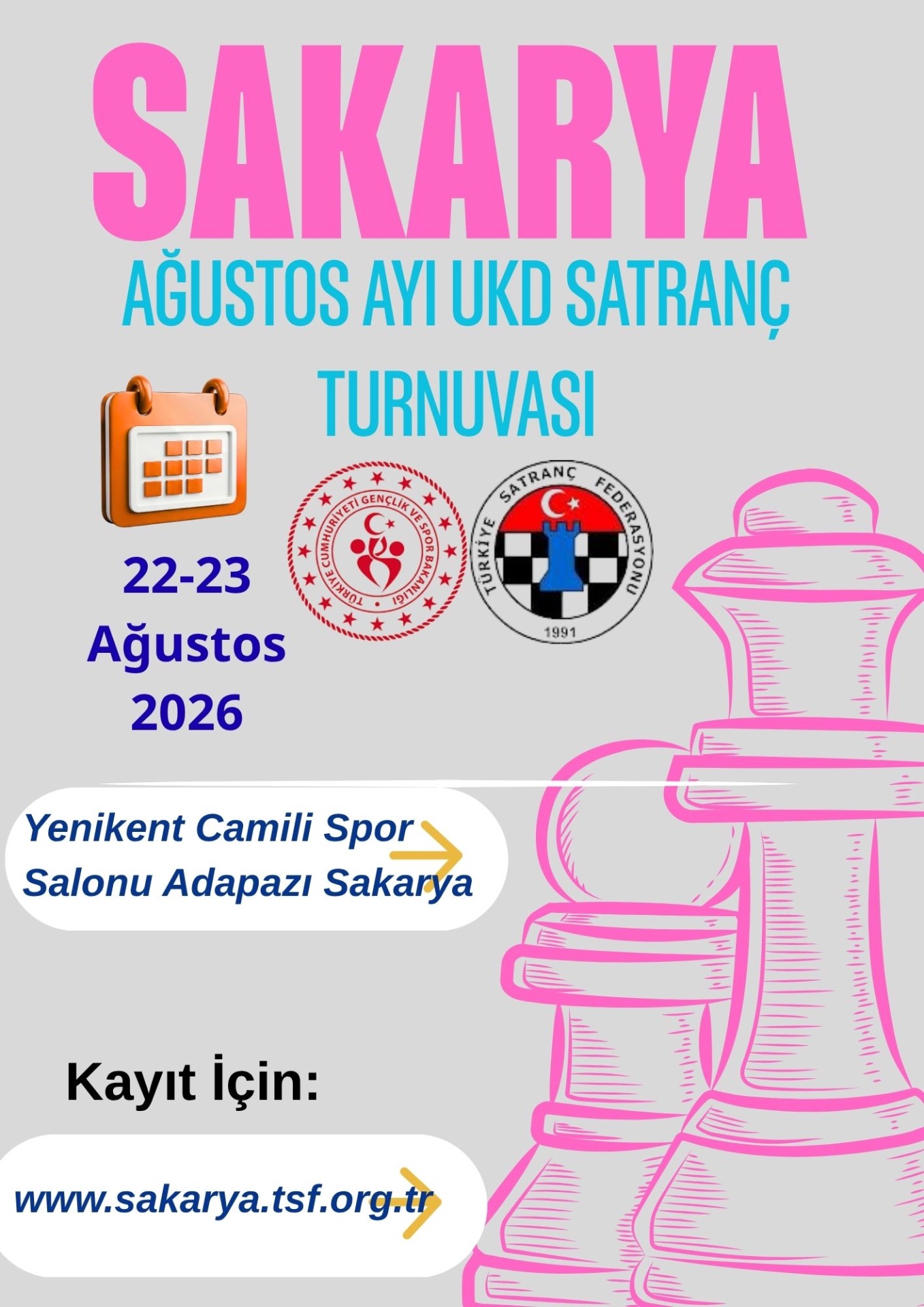 Sakarya Ağustos Ayı UKD Satranç Turnuvası