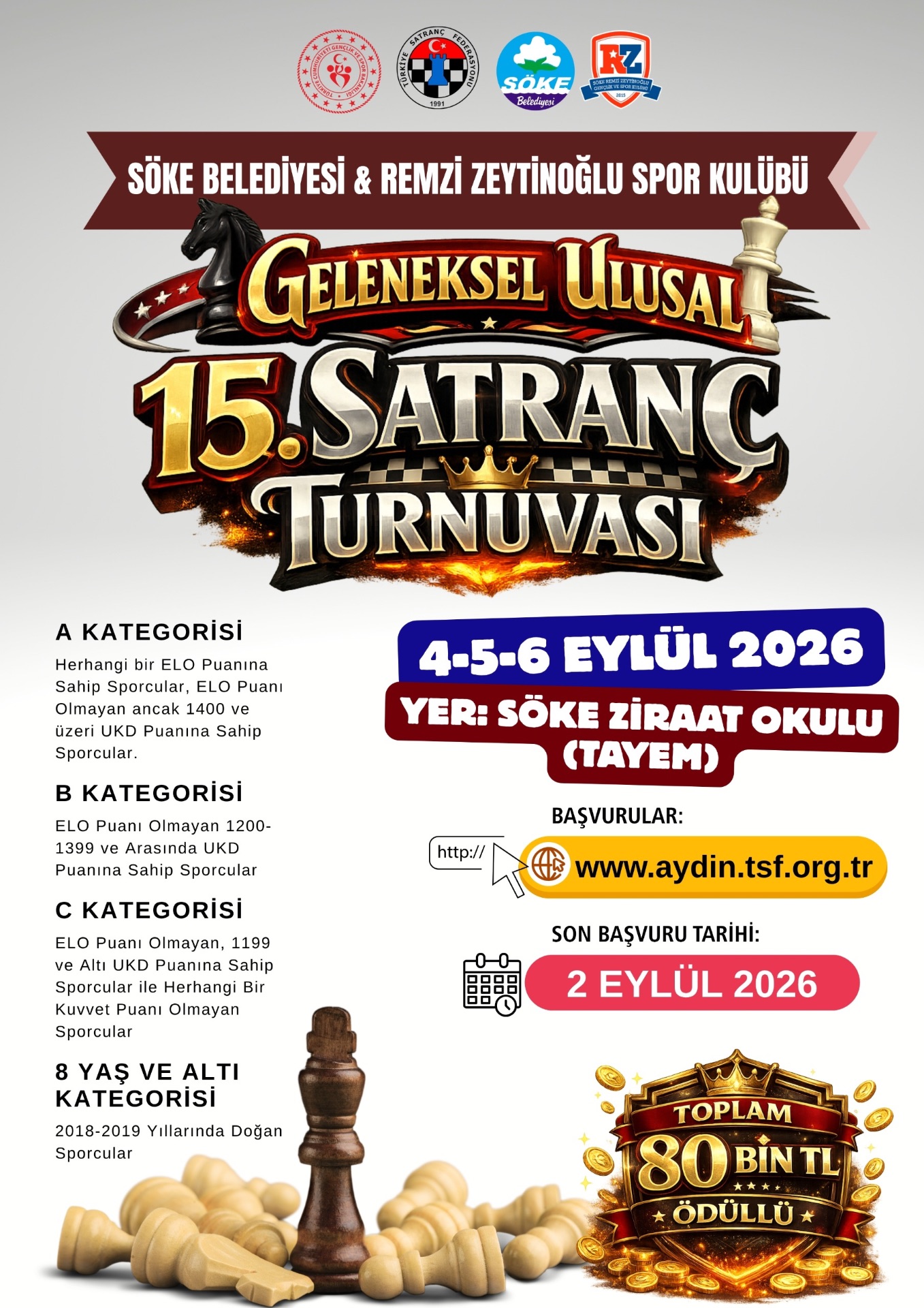 15. Söke Belediyesi Remzi Zeytinoğlu Ulusal Satranç Turnuvası