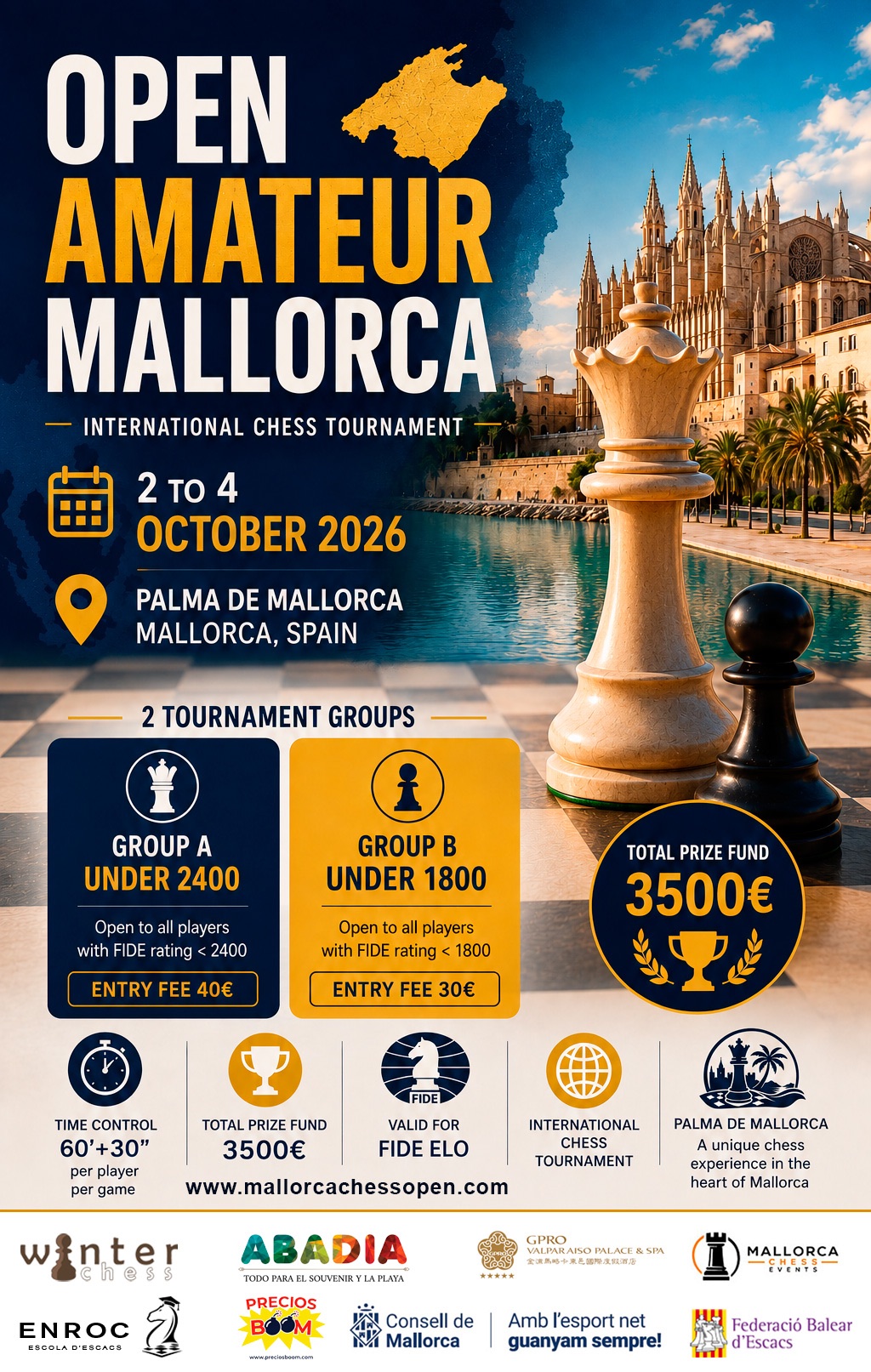 Mallorca Amatör Açık Uluslararası Satranç Turnuvası 2026 (Mallorca Amateur Open U2400)