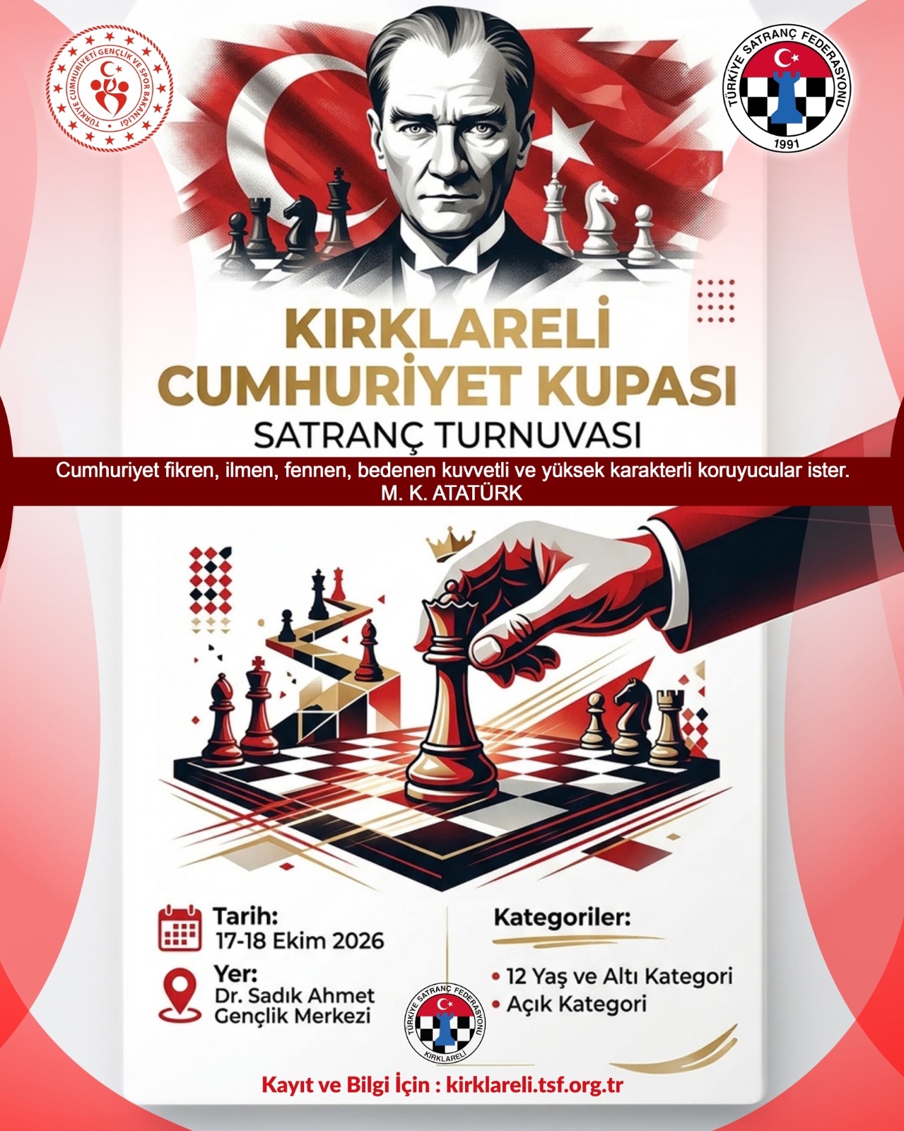 Kırklareli Cumhuriyet Kupası Satranç Turnuvası