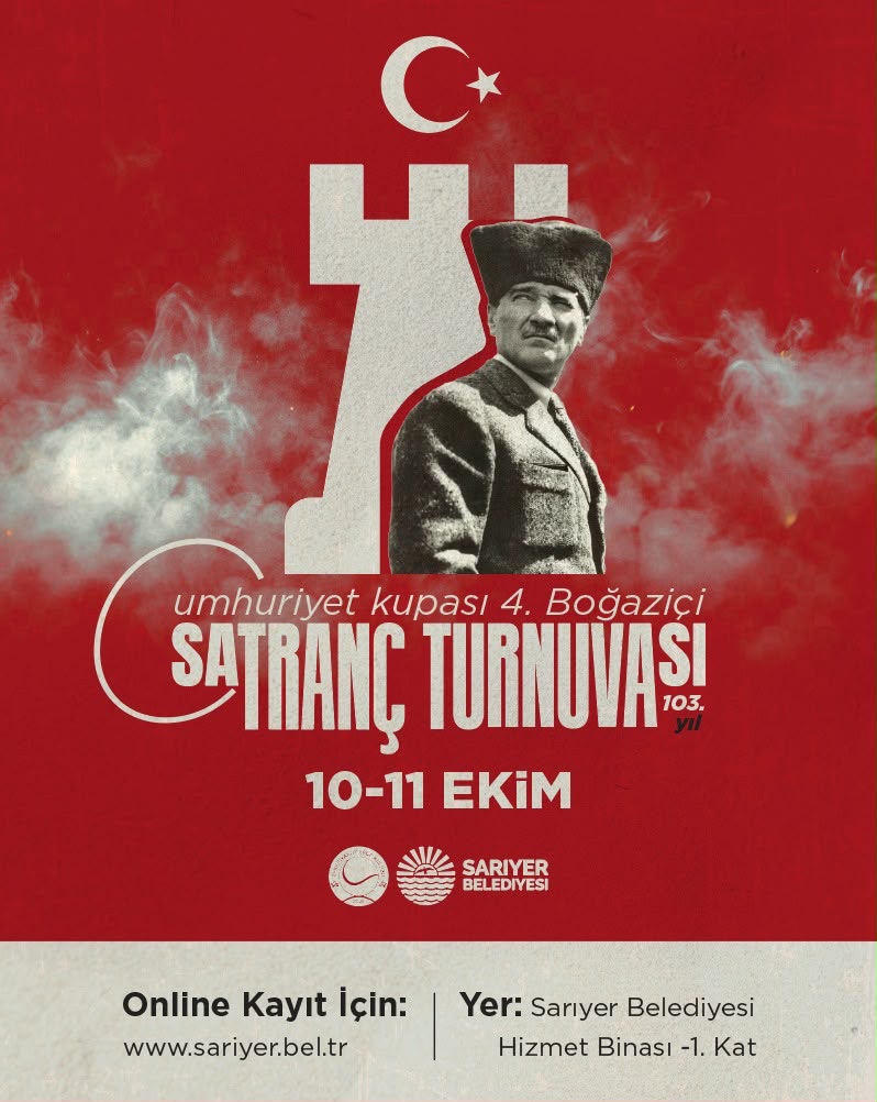 Sarıyer Belediyesi – Zekeriyaköy SK Cumhuriyet Kupası 4. Geleneksel Boğaziçi Satranç Turnuvası
