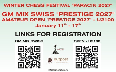 Paracin 2027 Kış Satranç Festivali – "Prestige 2027" Uluslararası Satranç Turnuvası (Winter Chess Festival "Paracin 2027" – "Prestige 2027")